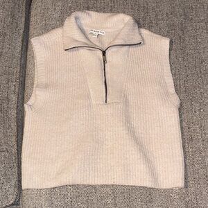 Beige Sleeveless Sweater